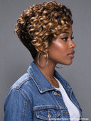 Lace front Pixie cut Wig side part for black woman 100% Human Hair