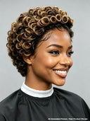 Gluelesse wig machine made Pixie cut wig