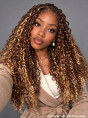 Feather Crochet Human Hair Extensions spring curl 4/27#（50 grams per piece)