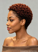 Gluelesse wig Pixie cut brown curly wave