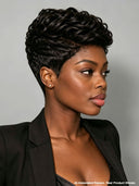 Lace front 13x4 pixie cut wig Quick weave for black women