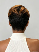 Full lace pixie wig Quick weave brown highlight
