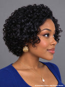 Pre cut lace 13x4 lace front wig curly wave pixie curly wave side part 100% Human Hair
