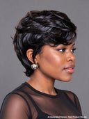 Glueless wig pixie Wig Natural Black quick weave 100% Human Hair