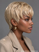 Glueless wig machine made pixie cut wig blonde 100% Human Hair