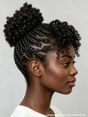 Full Lace wig Pre-styled Updo With Braided curly wave