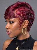 Promotion 13x4 lace front Wig pixie rouge highlight 100% Human Hair
