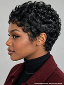 Pixie wig Ready to go Machine Made finger wave 100% Human Hair for black woman