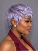 Glueless wig pixie straight purple 100% Human Hair