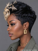Pixie cut wig Lace front 13x6 quick weave blonde highlight 100% Human Hair