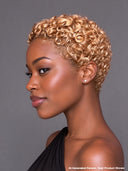Machine Made & full lace pixie afro blonde 100% Human Hair