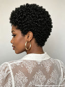 Special Offer $80.99 Machine Made pixie afro black 100% Human Hair