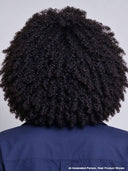 Machine made black curly wave 16 inch half wig With Draw-string Beginner Friendly( NOT A WIG)