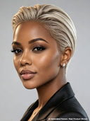 Full lace wig Blonde Pixie Cut 100% Human Hair