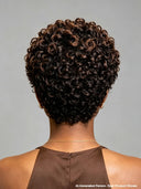 Lace front 13x4 pixie curly wig brown highlight side part