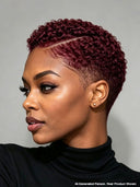 Lace front 13x6 Pixie wig curly burgundy lace pre-cut for black woman