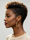 5x5 lace closure Wig Pixie cut honey highlight