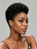 Full lace wig Pixie cut black afro