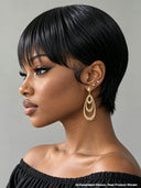 Flash Sale pixie wig straight 100% Human Hair