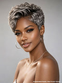Lace closure 7x5 Pixie wig silver quick weave