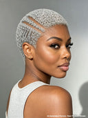 Full lace pixie cut wig afro gray