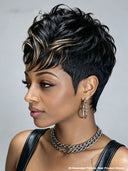 5x5 lace closure Wig highlight quick weave