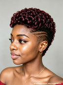 Full lace wig burgundy Pixie Cut for black woman