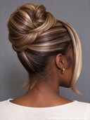 Lace Front wig banquet and wedding hairstyles updo Bridal Collection blonde highlight 100% Human Hair