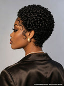 Lace front 13x4 pixie wig curly wave with baby Hair