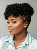Full Lace wig Black Braided Pixie Wig