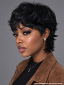 Glueless wig pixie cut wig for black woman 100% Human Hair