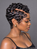 13x4 lace front Wig black pixie cut wig chioma finger wave 100% Human Hair