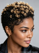 Easy to go lace pre-cut 13x4 lace wig Pixie afro honey highlight