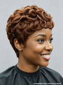 Lace front 13x4 pixie 2 color Quick weave side part