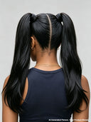 Pre-styled Updo 13x4 Lace Front Wig Natural Black 18 inch 100% Human Hair