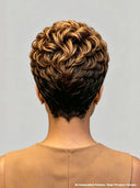 Gluelesse wig Pixie machine made honey highlight