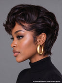 13x4 lace front pixie cut wig black quick weave 100% Human Hair
