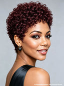Wear & go machine made burgundy 99J# curly wave