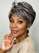 Lace closure 7x5 Pixie wig straight Salt and Pepper