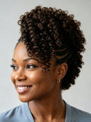 Full Lace wig brown With Braided for black woman