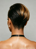 Lace front 13x4 pixie wig honey highlight side part