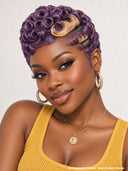Half-price 2 wigs Easy to wear machine made 2 color brown & Purple 100% Human Hair