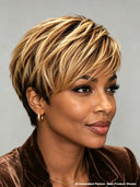 Lace front 13x4 pixie wig honey highlight straight