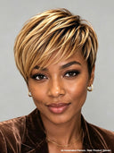 Lace front 13x4 pixie wig honey highlight straight