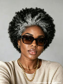 Lace front 13x4 Salt and Pepper afro curly