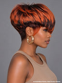 13x6 lace front HD lace Wig pixie cut wig orange highlght 100% Human Hair