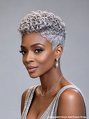 13x4 Lace front Pixie wig silver Quick weave