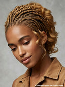 Full Lace wig honey wavy With Braided wig
