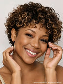 Wear to Go Glueless Pixie wig curly wave honey highlight