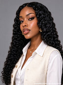 Feather Crochet Human Hair Extensions deep wave for black woman 100% Human Hair